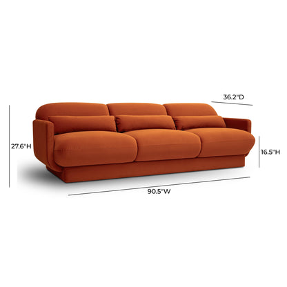 Azalea 90.5" Performance Velvet Sofa