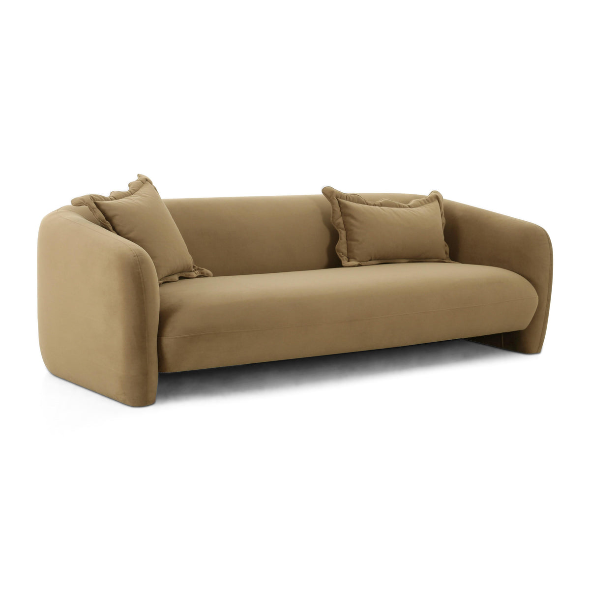Lou 91" Performance Velvet Sofa - Cafe Au Lait