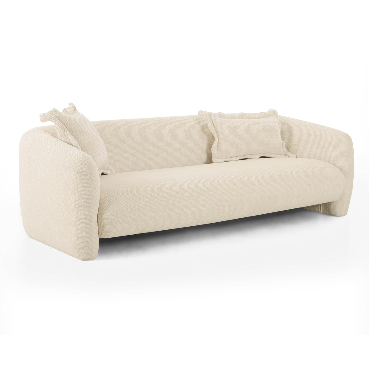 Lou 91" Sandstone Textured Performance Fabric Sofa - Default Variant