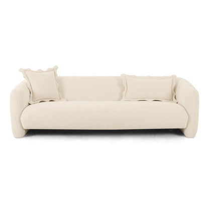 Lou 91" Sandstone Textured Performance Fabric Sofa