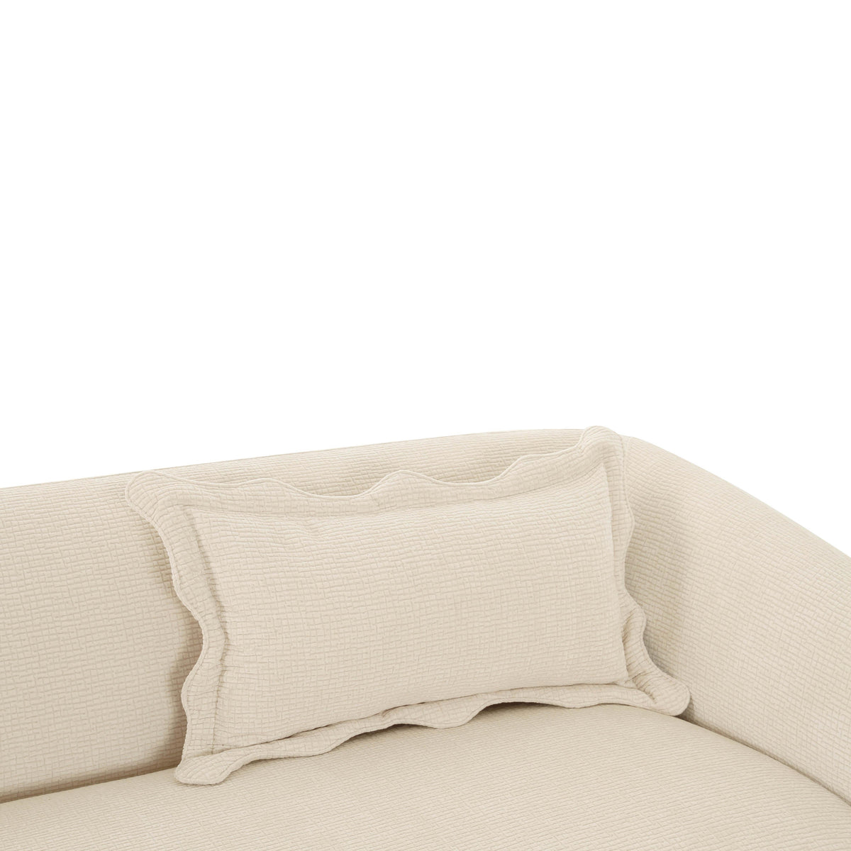 Lou 91" Sandstone Textured Performance Fabric Sofa