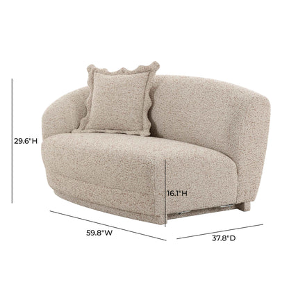 Marion 60" Two-Tone Textured Performance Boucle Loveseat