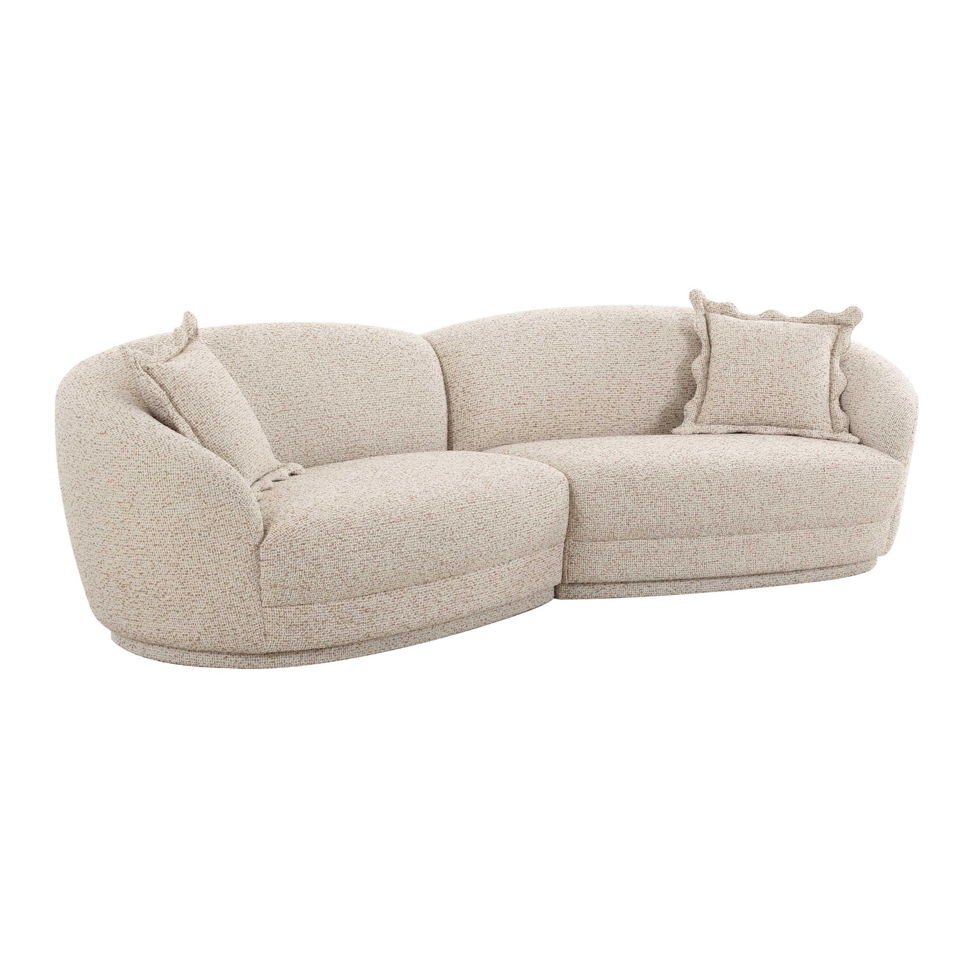 Marion 2-Piece Two-Tone Textured Performance Boucle Sectional - Default Variant