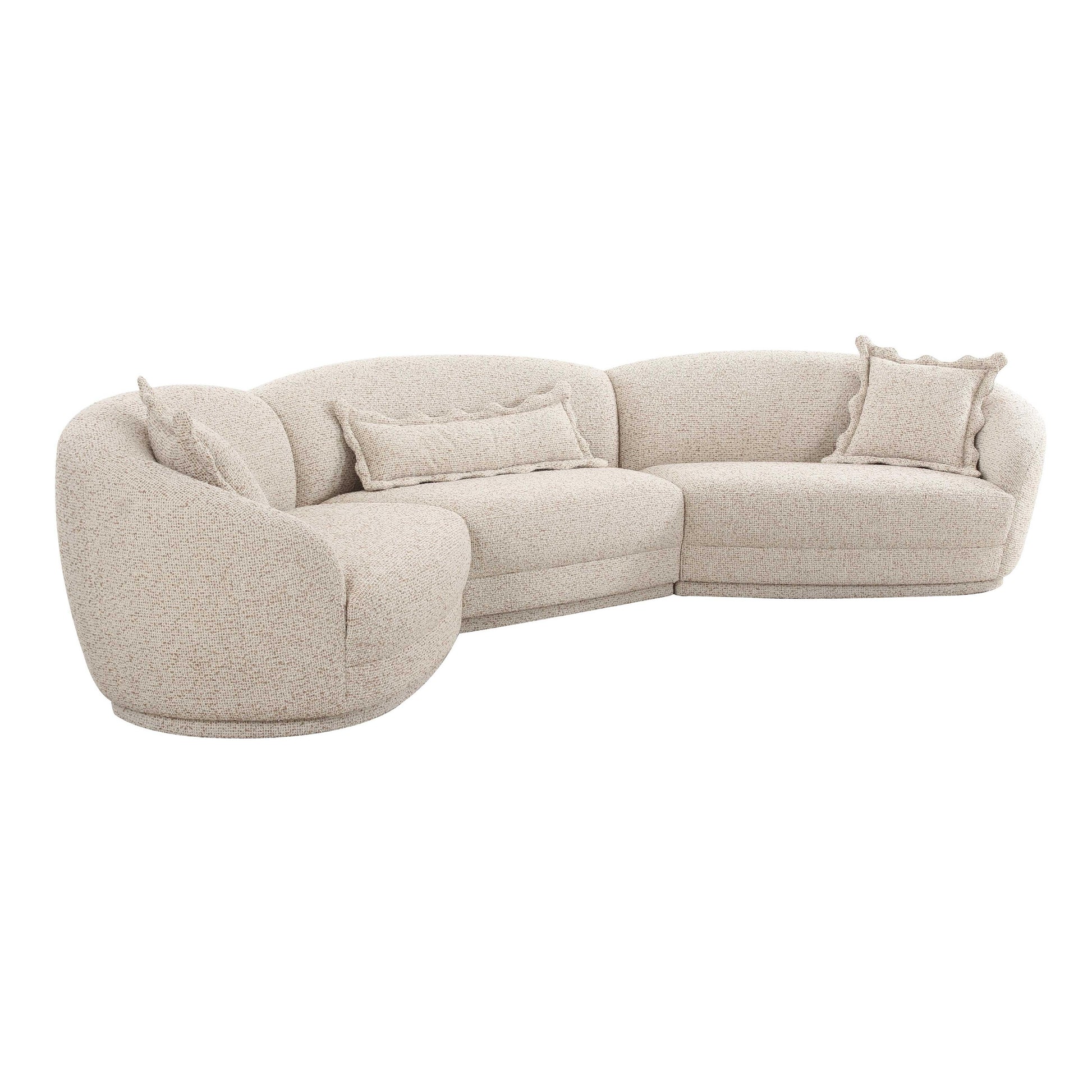 Marion 3-Piece Two-Tone Textured Performance Boucle Sectional - Default Variant