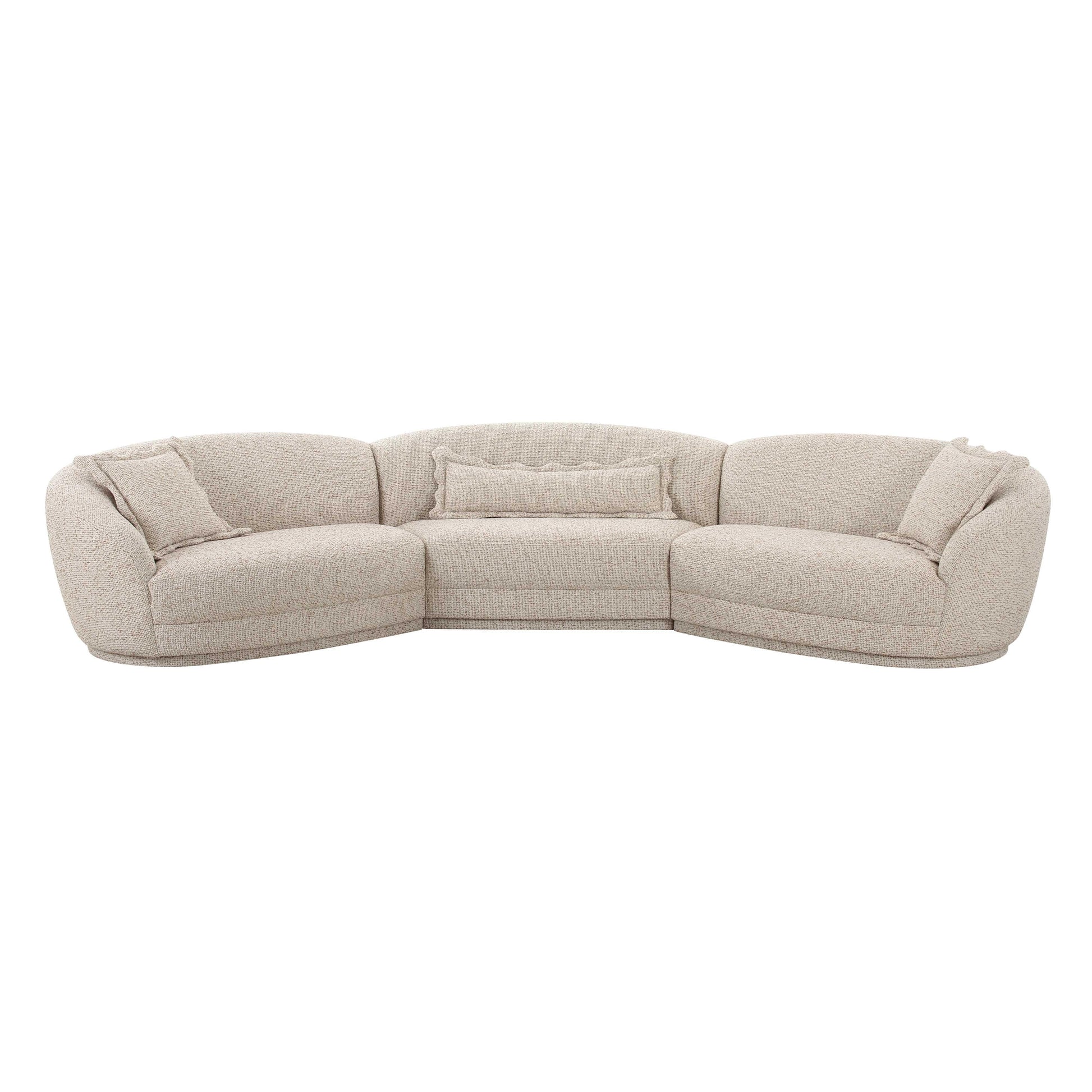Marion 3-Piece Two-Tone Textured Performance Boucle Sectional