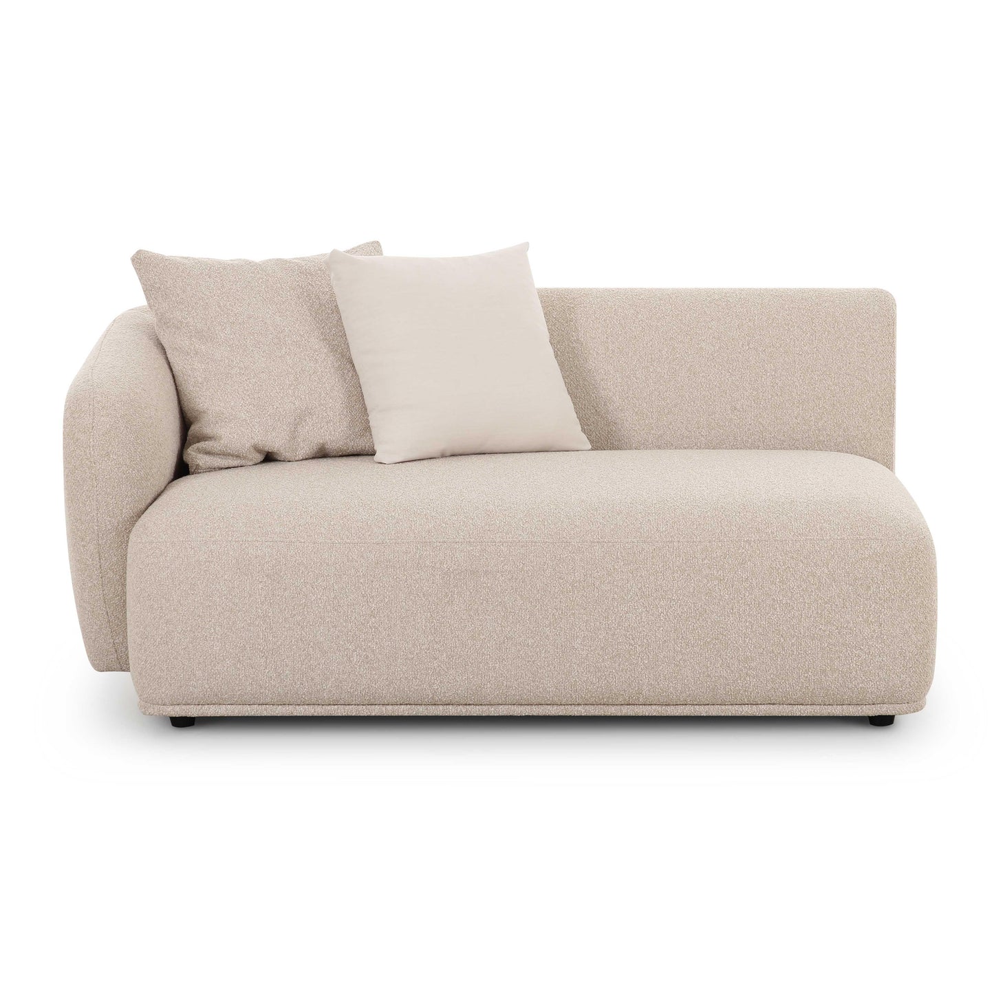 Sylvie 59" Cream Performance Boucle Arm Loveseat - LAF