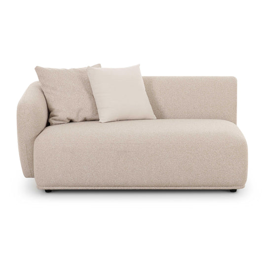 Sylvie 59" Cream Performance Boucle Arm Loveseat - LAF