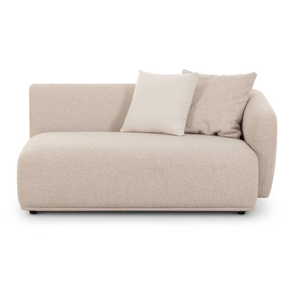 Sylvie 59" Cream Performance Boucle Arm Loveseat - RAF