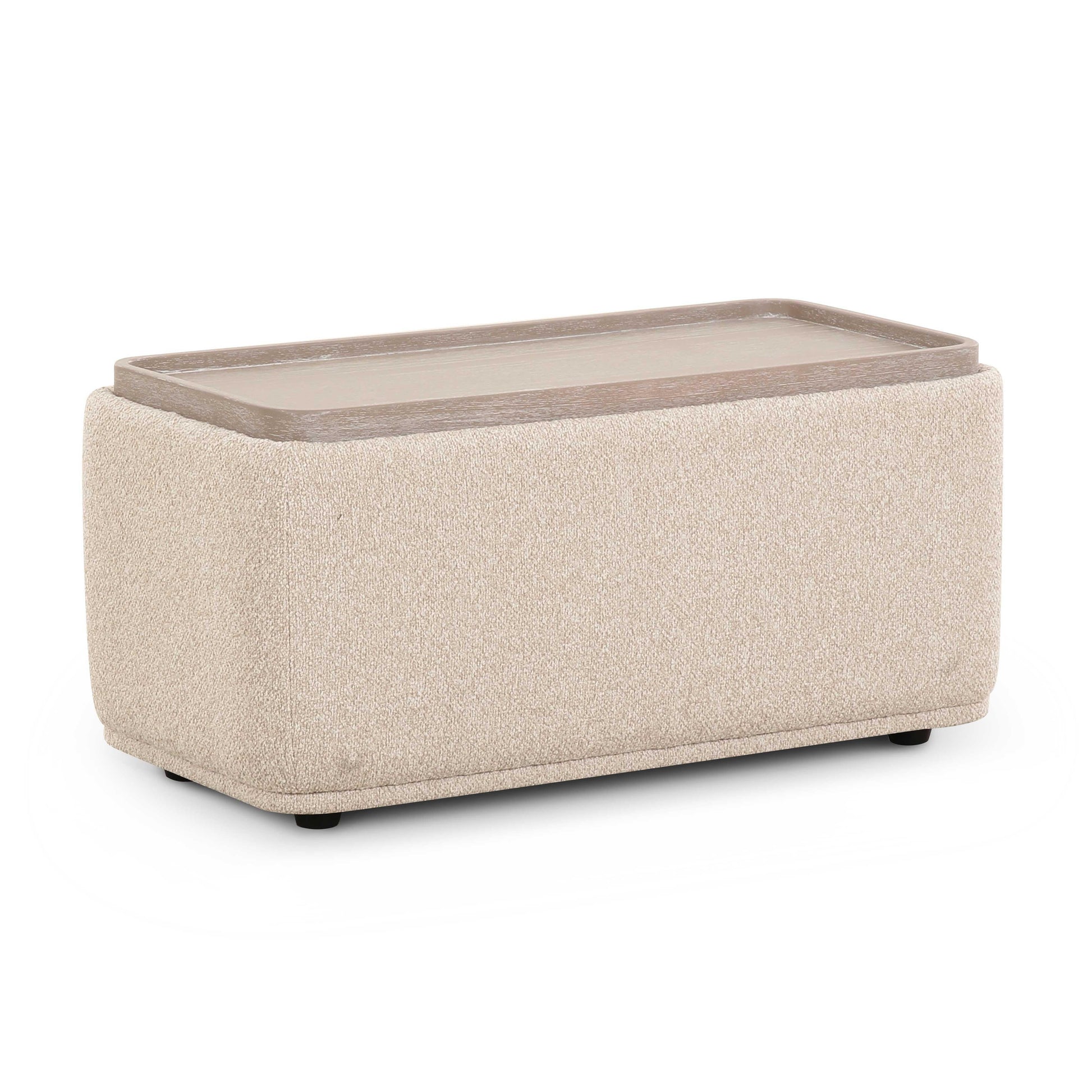 Sylvie Cream Performance Boucle Ottoman Table - Default Variant