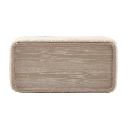 Sylvie Cream Performance Boucle Ottoman Table