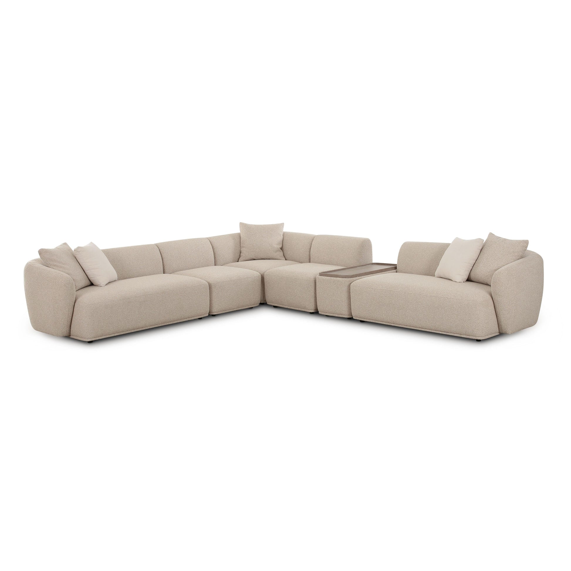 Sylvie 6-Piece Cream Performance Boucle Large Sectional - Default Variant