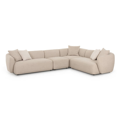Sylvie 4-Piece Cream Performance Boucle Sectional - Default Variant