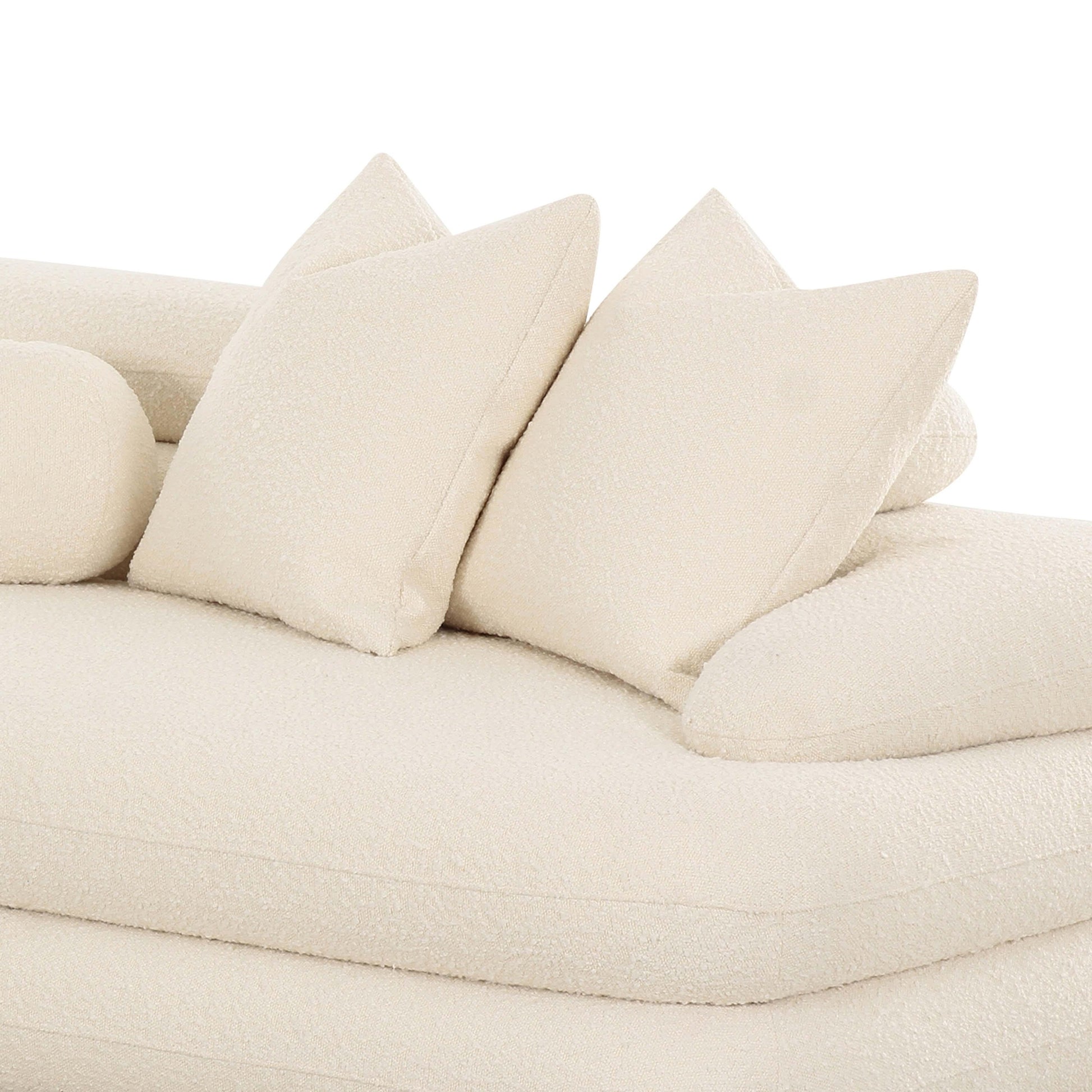 Lulu 2-Piece Cream Performance Boucle L-Shaped Sectional