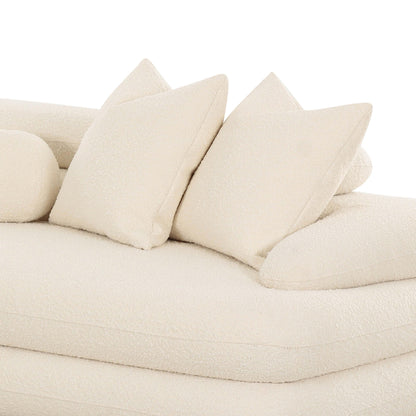 Lulu 2-Piece Cream Performance Boucle L-Shaped Sectional