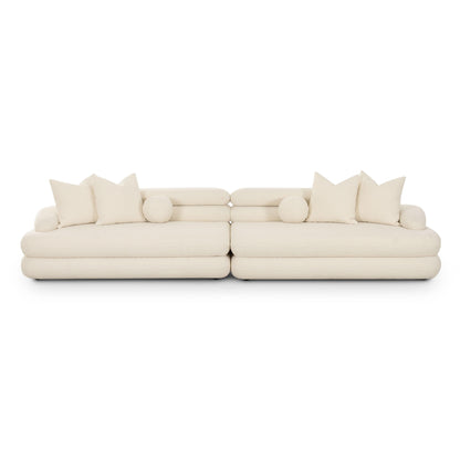 Lulu 141" Cream Performance Boucle Sofa - Default Variant
