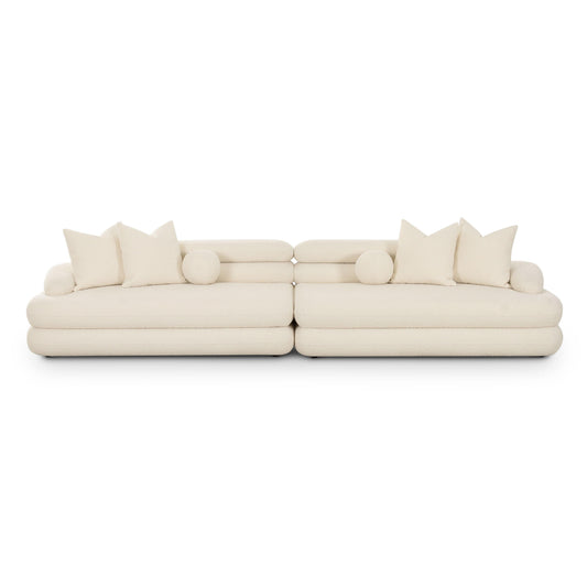 Lulu 141" Cream Performance Boucle Sofa - Default Variant