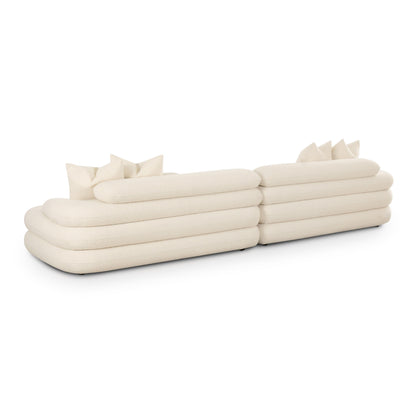 Lulu 141" Cream Performance Boucle Sofa