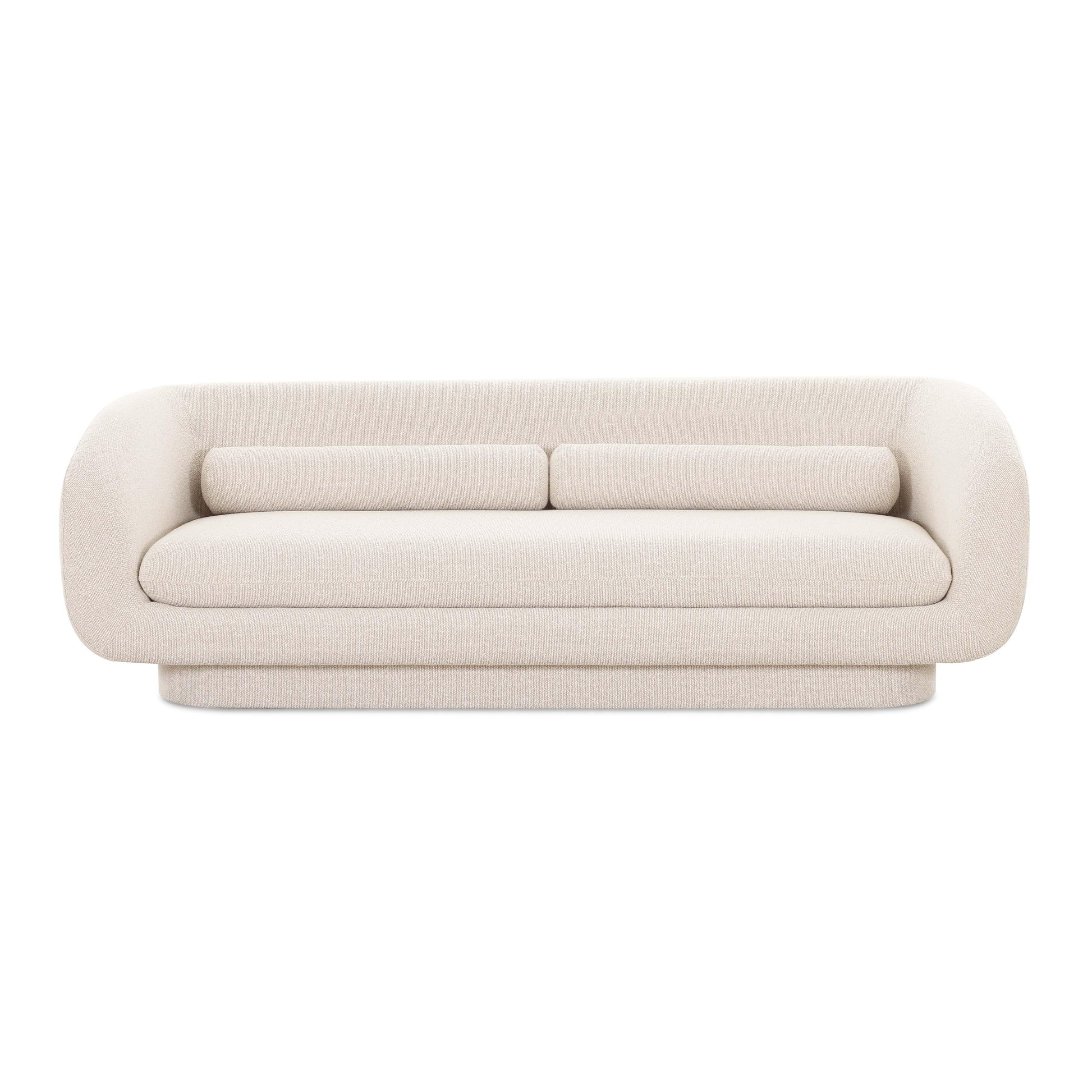 Simone 96" Cream Performance Boucle Sofa
