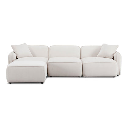 Travie 4-Piece Performance Corduroy Velvet Modular Sectional