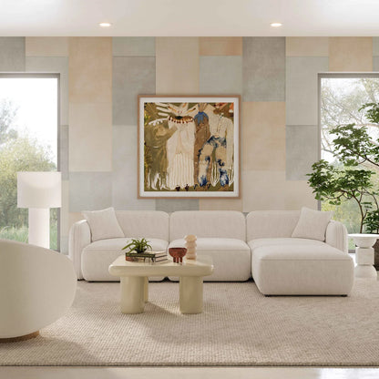 Travie 4-Piece Performance Corduroy Velvet Modular Sectional