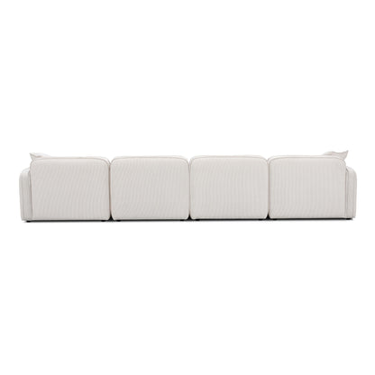 Travie 6-Piece Performance Corduroy Velvet Modular U-Sectional