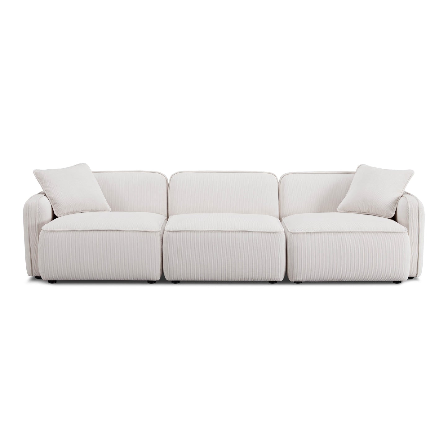 Travie 112" Performance Corduroy Velvet Modular Sofa