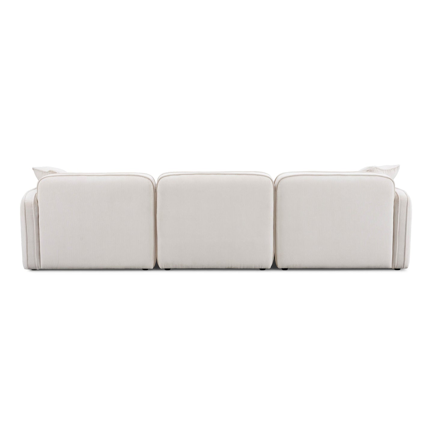 Travie 112" Performance Corduroy Velvet Modular Sofa