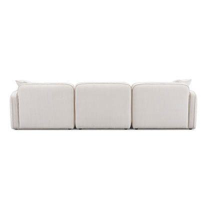Travie 112" Performance Corduroy Velvet Modular Sofa