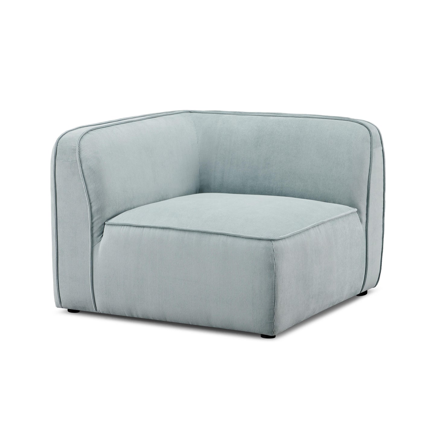 Travie Performance Corduroy Velvet Corner Chair - Sea Blue