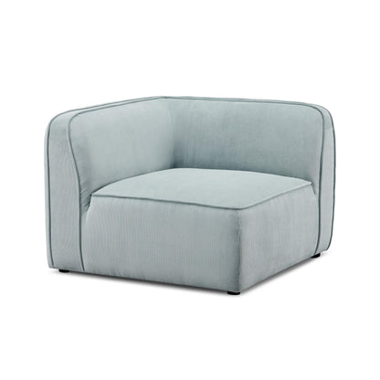 Travie Performance Corduroy Velvet Corner Chair - Sea Blue
