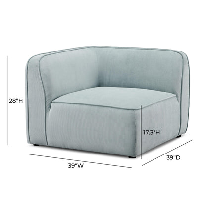 Travie Performance Corduroy Velvet Corner Chair