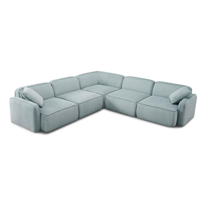 Travie 5-Piece Performance Corduroy Velvet Modular L-Sectional
