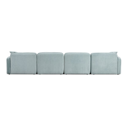 Travie 6-Piece Performance Corduroy Velvet Modular U-Sectional
