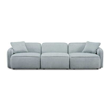 Travie 112" Performance Corduroy Velvet Modular Sofa