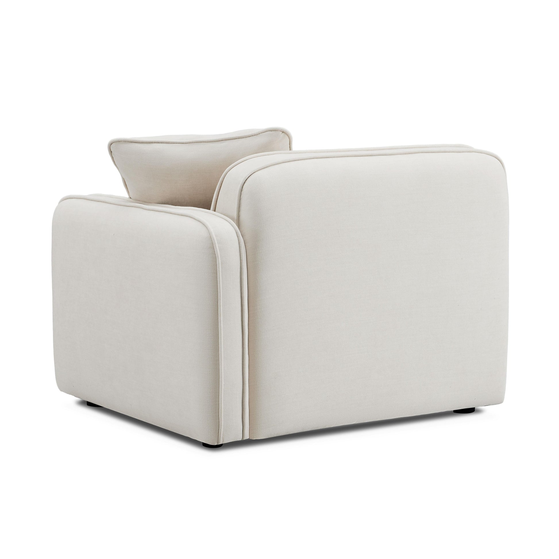 Travie Sand Upcycled Performance Linen RAF Corner Chair