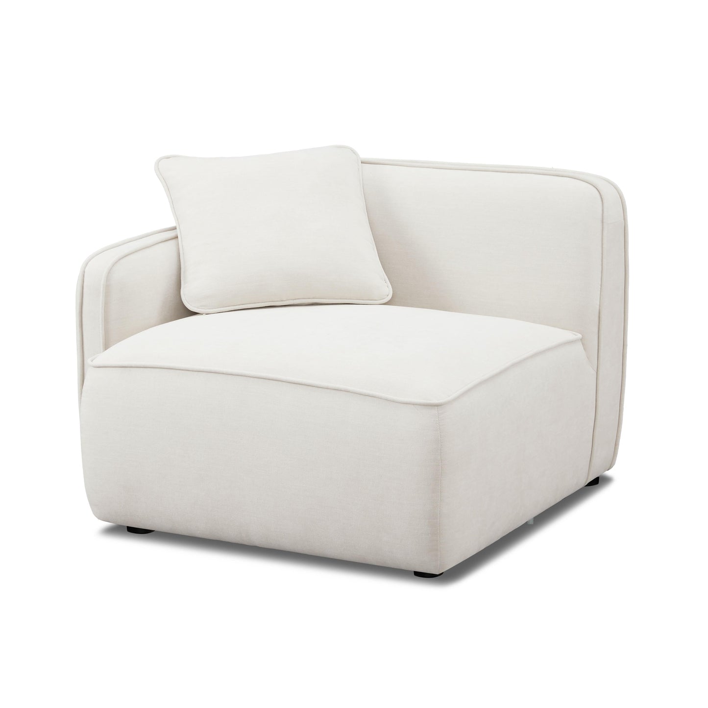Travie Sand Upcycled Performance Linen LAF Corner Chair - Default Variant