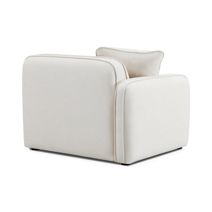 Travie Sand Upcycled Performance Linen LAF Corner Chair