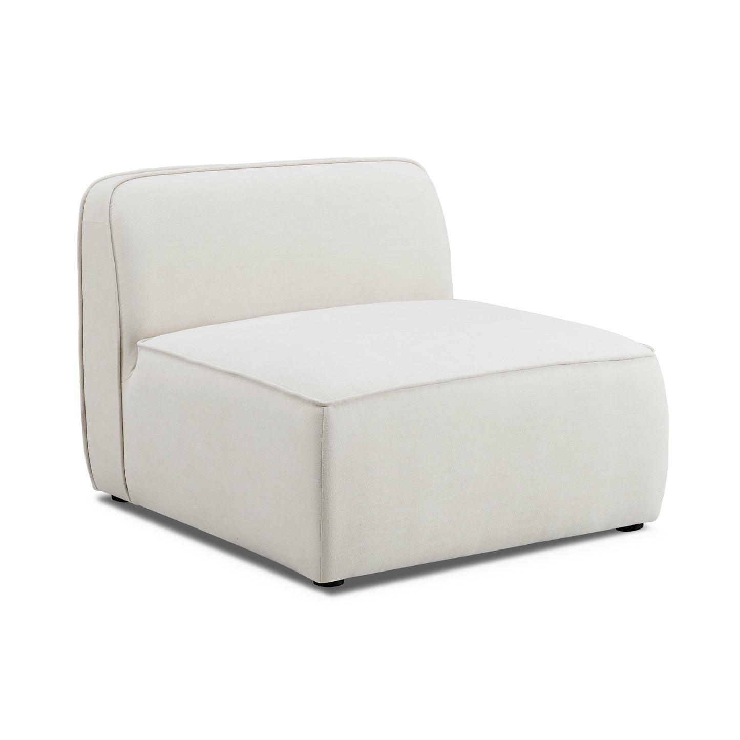 Travie Sand Upcycled Performance Linen Armless Chair - Default Variant