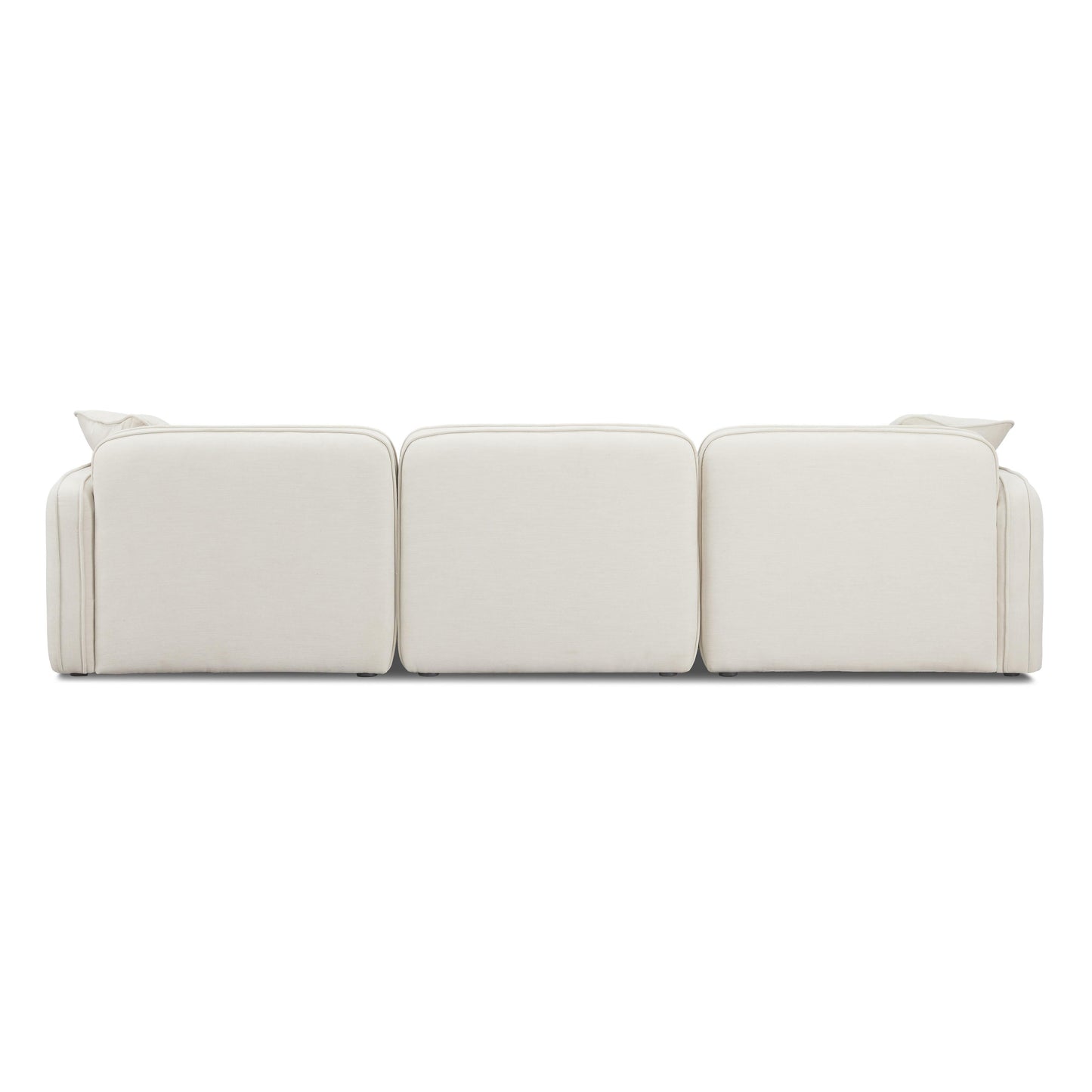 Travie 4-Piece Sand Upcycled Performance Linen Modular Sectional