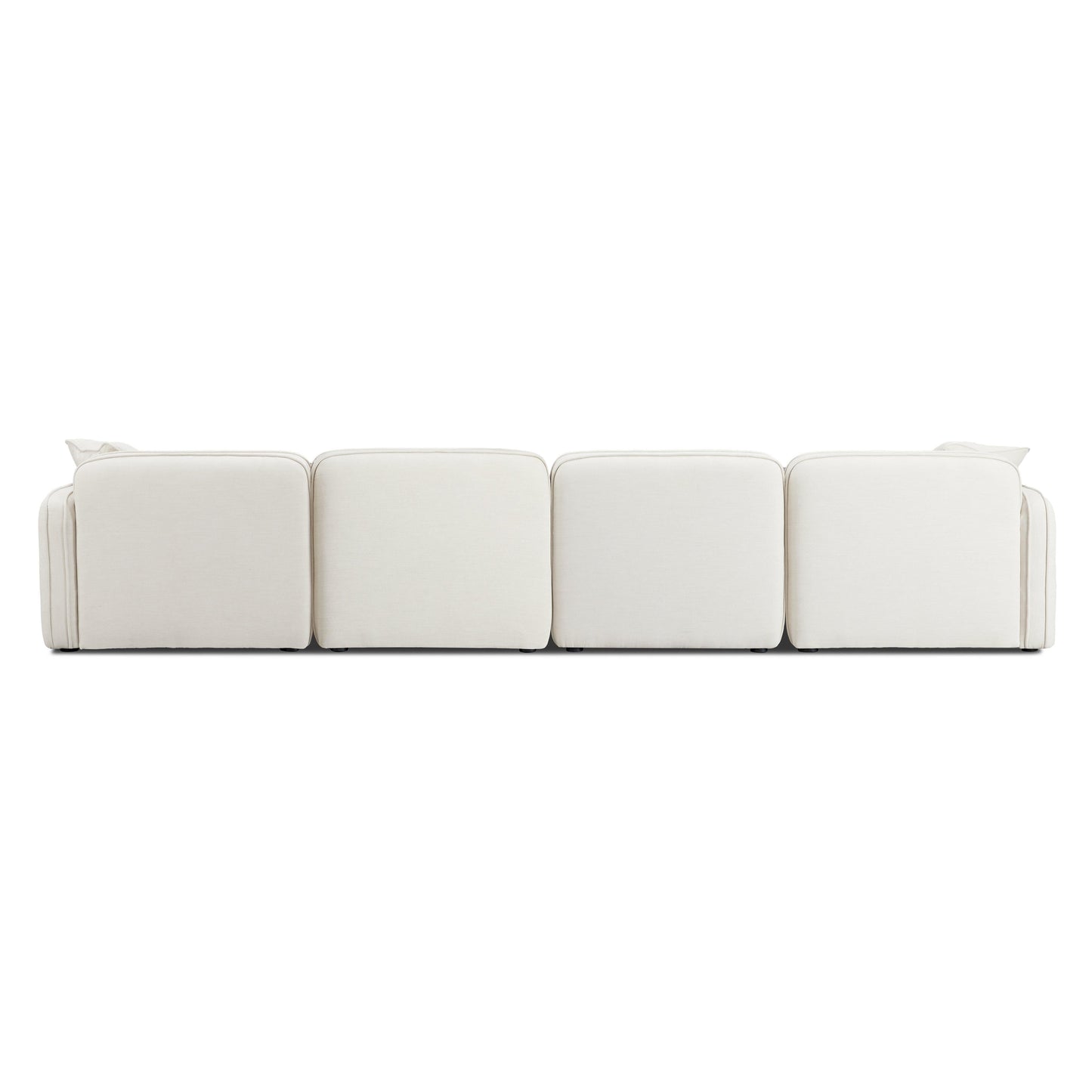 Travie 6-Piece Sand Upcycled Performance Linen Modular U-Sectional