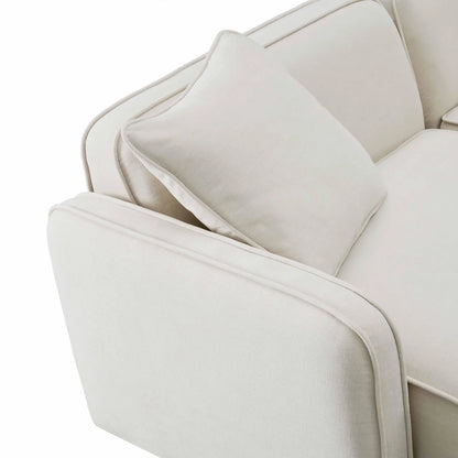 Travie 6-Piece Sand Upcycled Performance Linen Modular U-Sectional