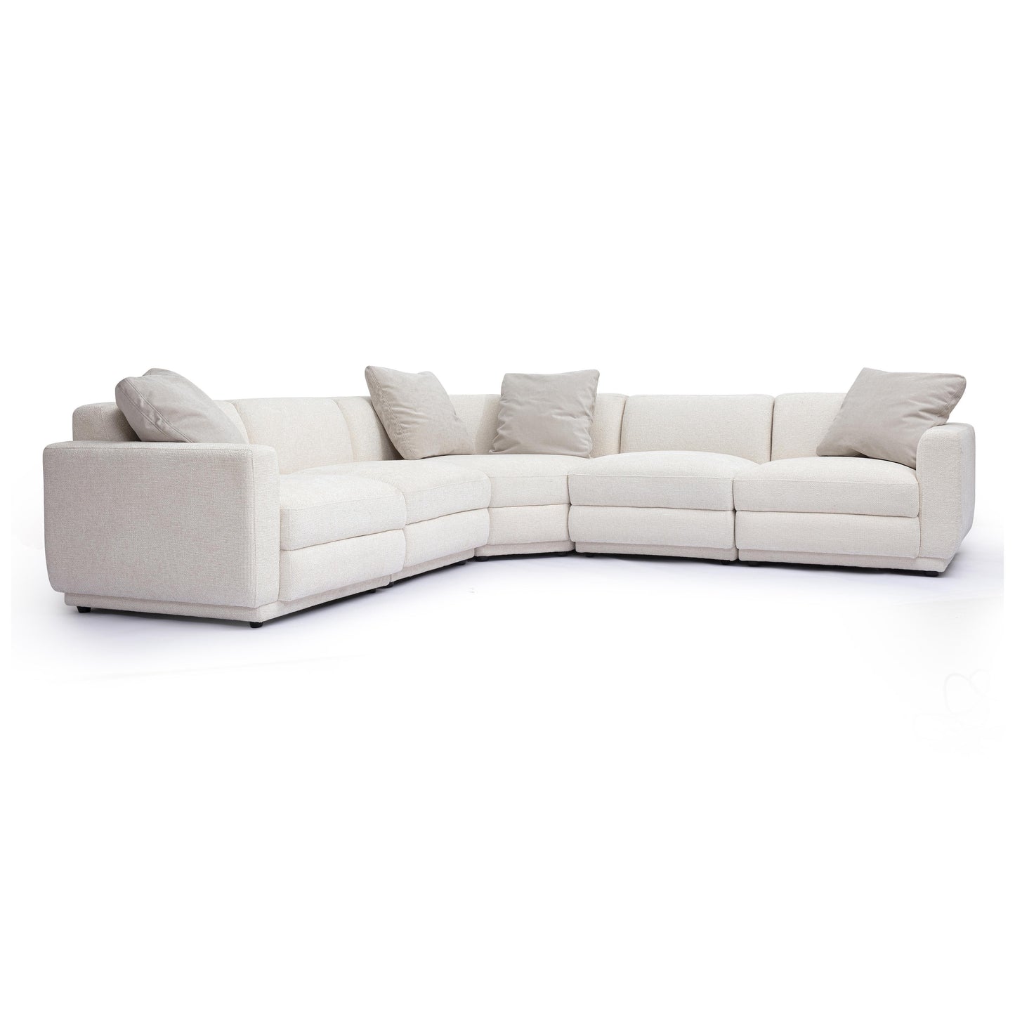 Perry 5-Piece Cream Performance Chenille Modular L-Sectional - Default Variant