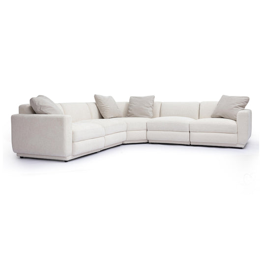 Perry 5-Piece Cream Performance Chenille Modular L-Sectional - Default Variant