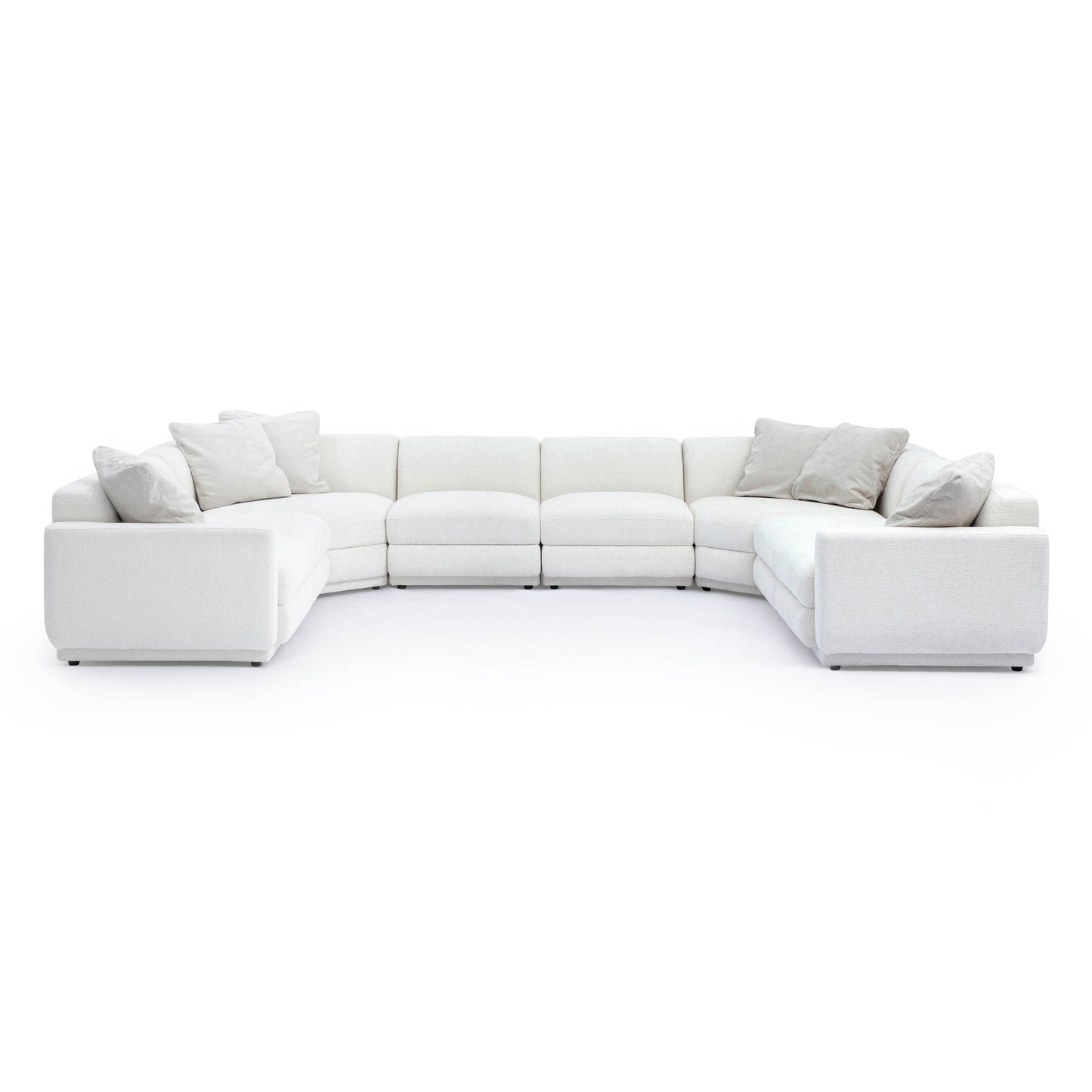 Perry 8-Piece Cream Performance Chenille Modular Large U-Sectional - Default Variant