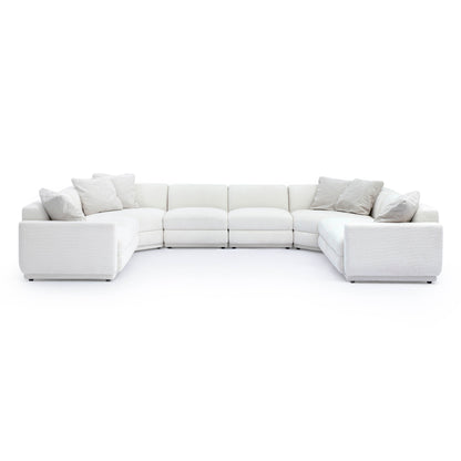 Perry 8-Piece Cream Performance Chenille Modular Large U-Sectional - Default Variant