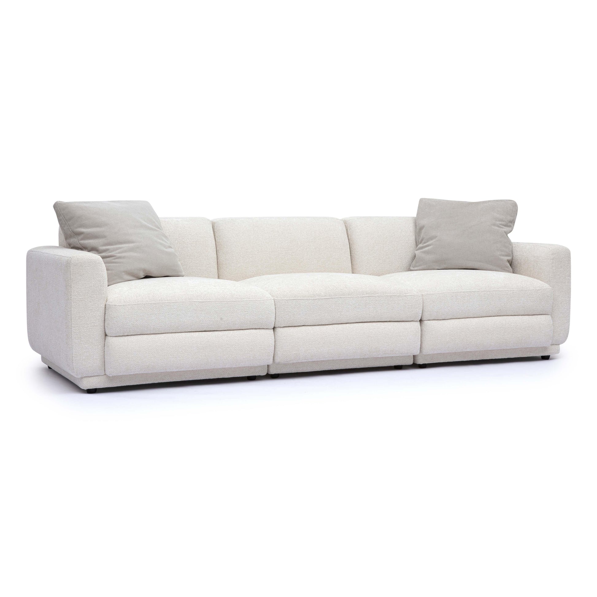 Perry 96" Cream Performance Chenille Modular Sofa - Default Variant