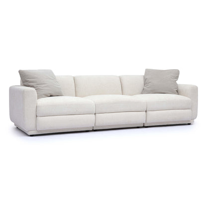 Perry 96" Cream Performance Chenille Modular Sofa - Default Variant