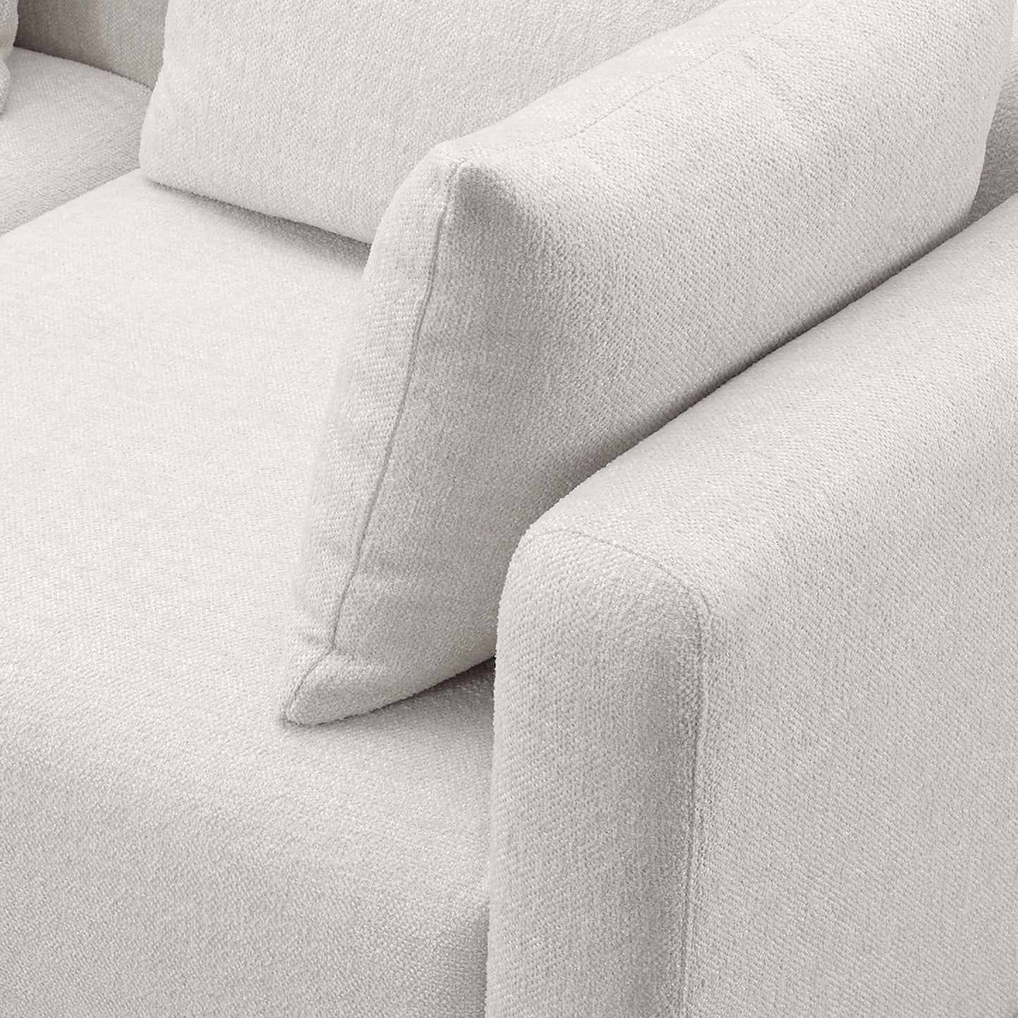 Hangover 5-Piece Contract-Grade Textured Fabric Modular L-Sectional