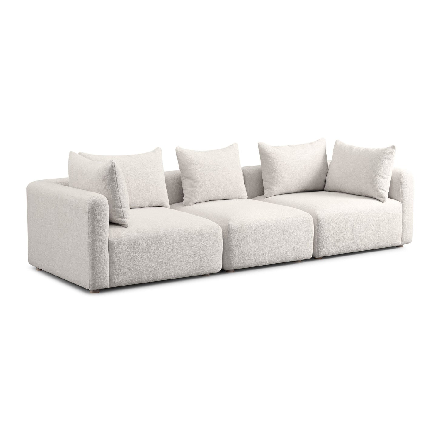 Hangover 112.5" Textured Fabric Sofa - Cream