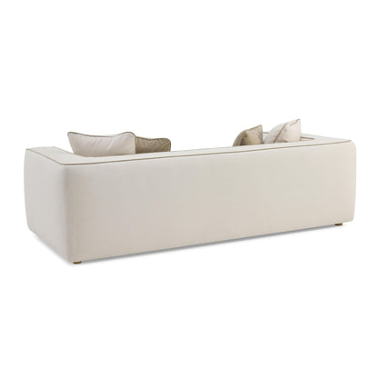 Tristine 96" Cream Contract-Grade Linen Sofa